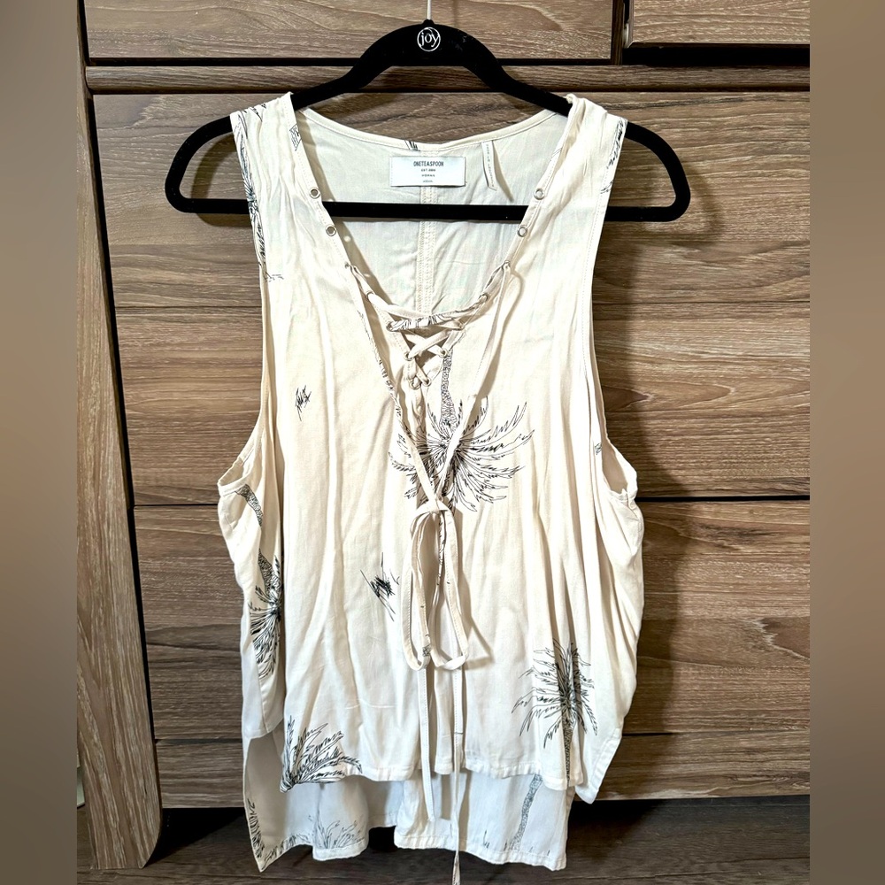 One Teaspoon | Palm Tree Blouse Tank